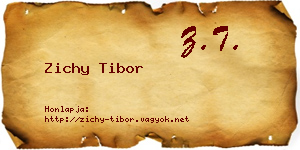 Zichy Tibor névjegykártya